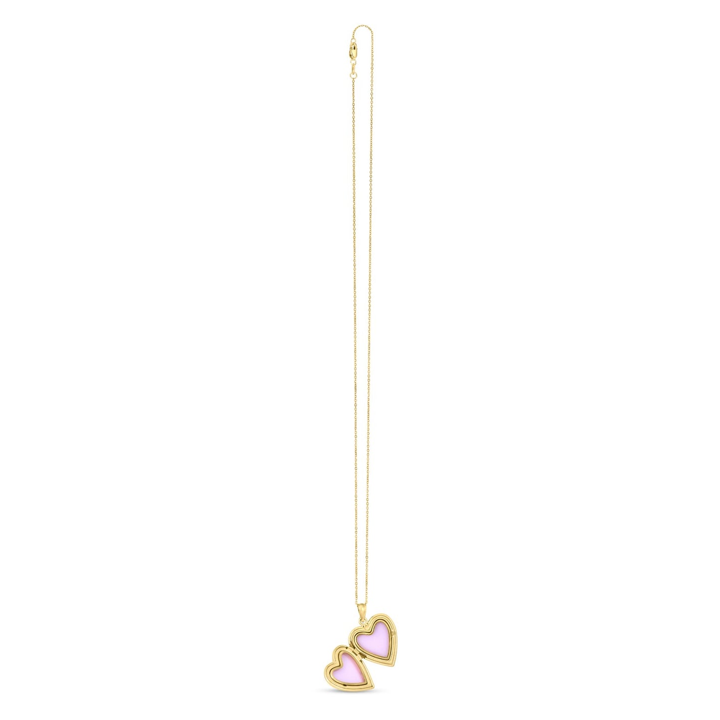 14k Yellow Gold Diamond Heart Locket Necklace - The Best Accessory