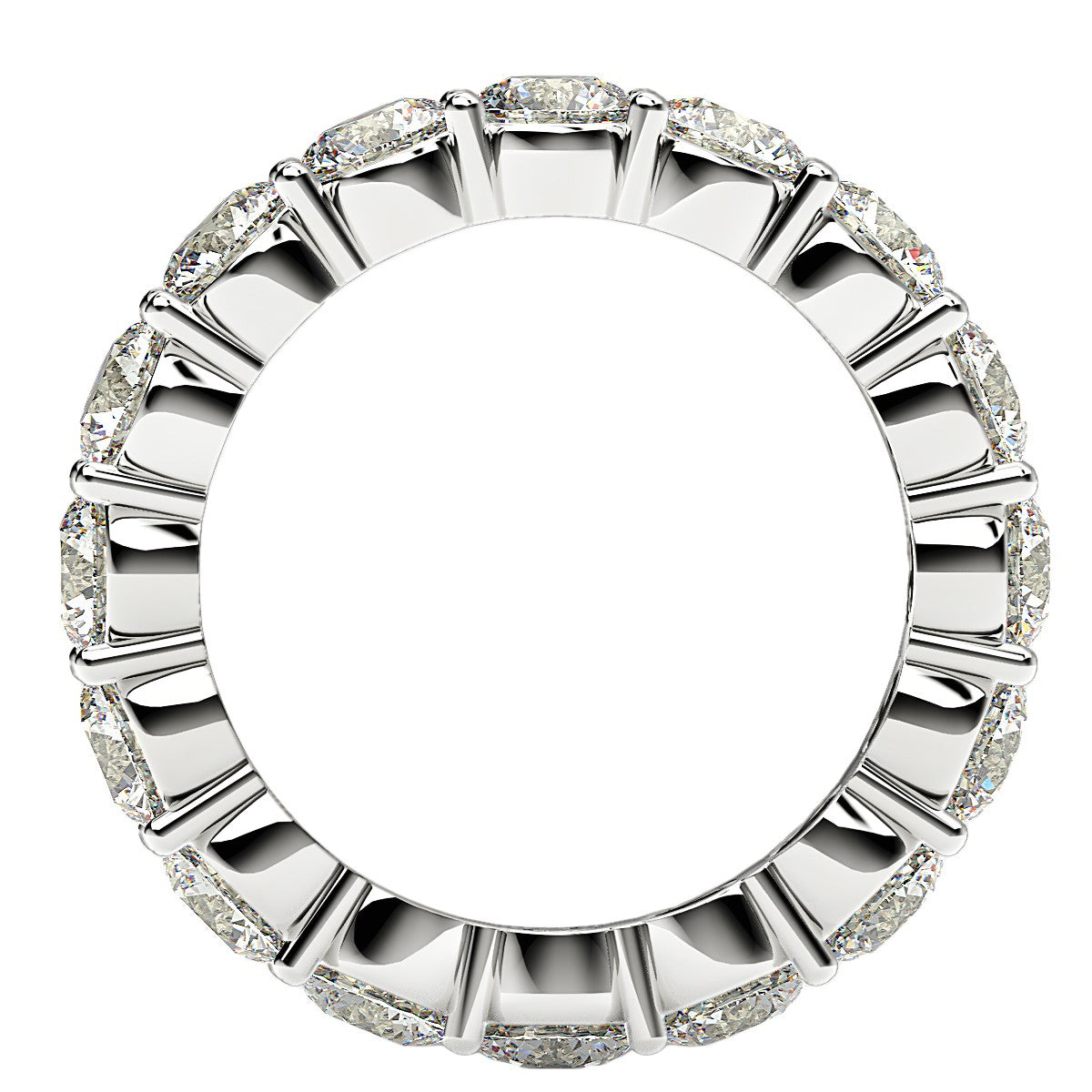 Round Cut Lab Grown Diamond Eternity Ring in 14k White Gold (4 cttw FG/VS2) - The Best Accessory