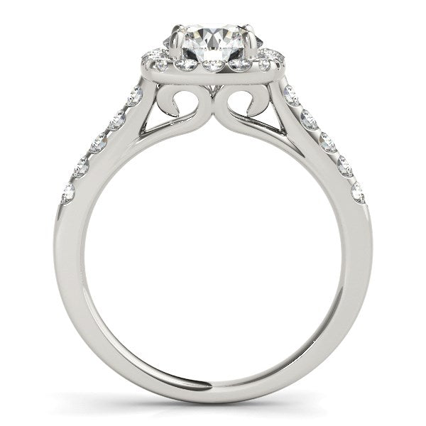 Square Shape Halo Diamond Engagement Ring in 14k White Gold (1 1/2 cttw) - The Best Accessory
