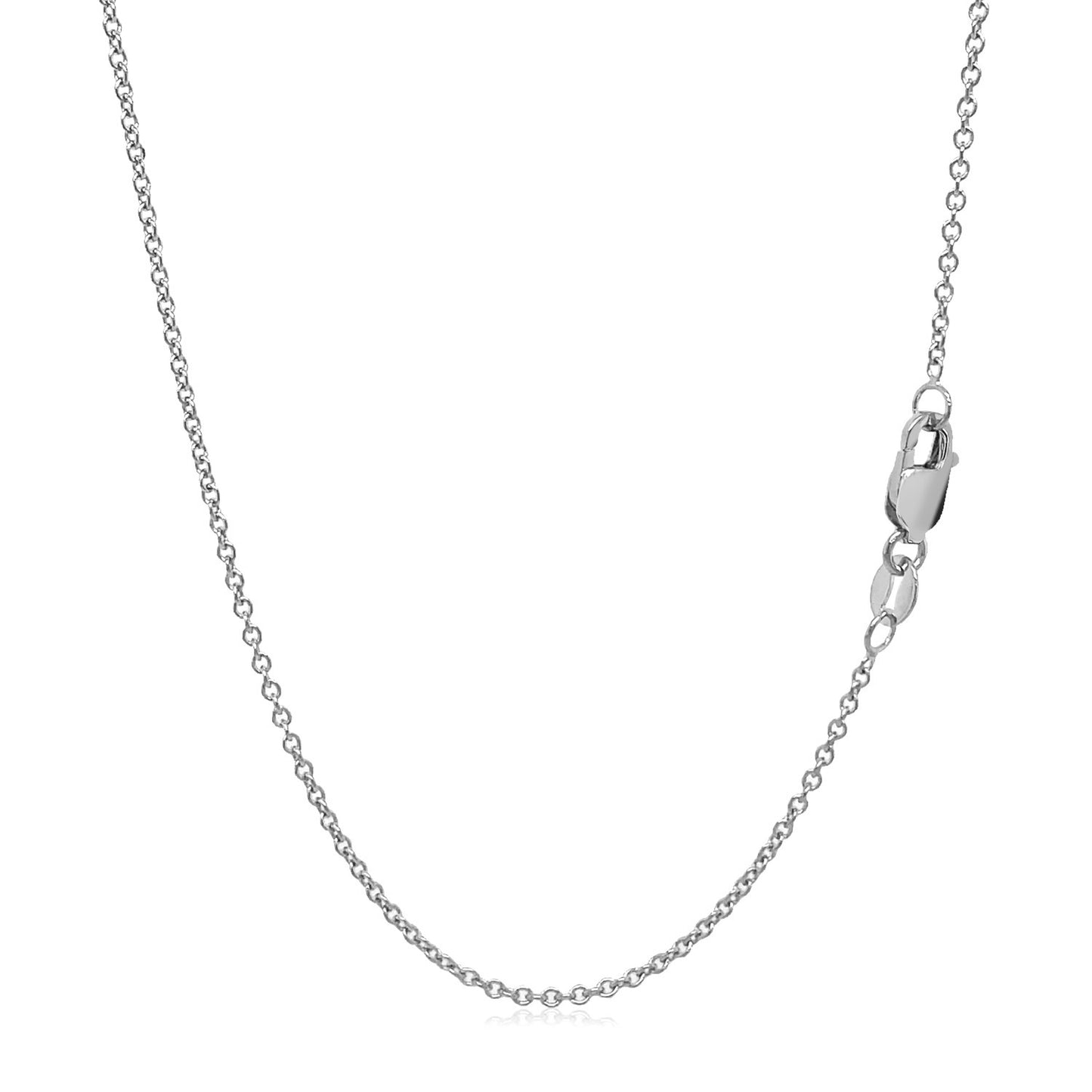 14k White Gold Round Cable Link Chain (1.30 mm) - The Best Accessory