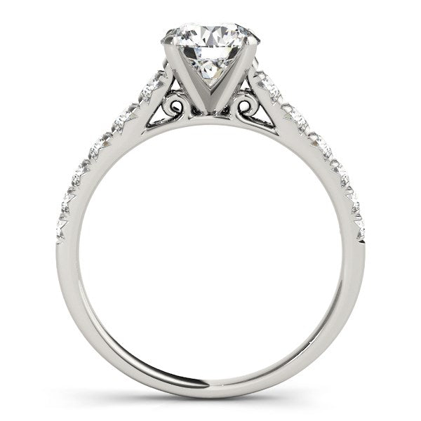 14k White Gold Prong Set Graduated Diamond Engagement Ring (1 7/8 cttw) - The Best Accessory