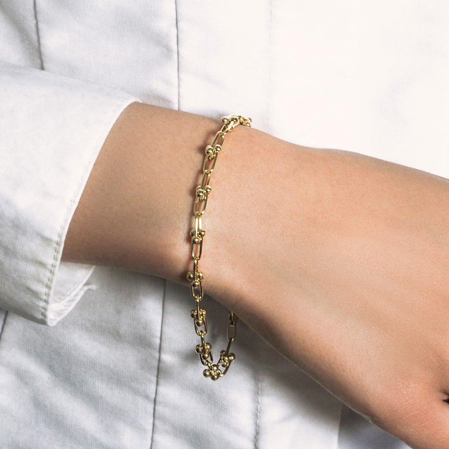 14k Yellow Gold 7 1/2 inch Jax Chain Bracelet (3.00 mm) - The Best Accessory