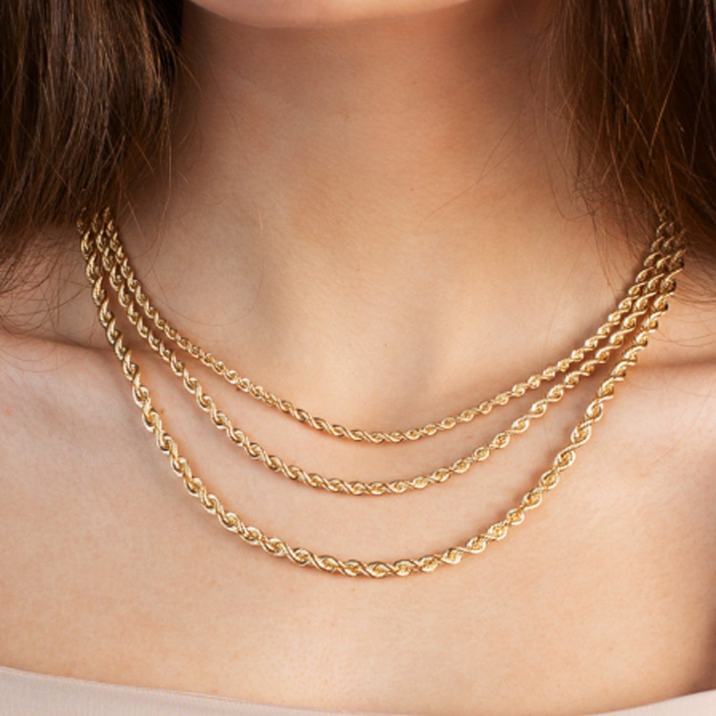 14k Yellow Gold Light Rope Chain (4.30 mm) - The Best Accessory