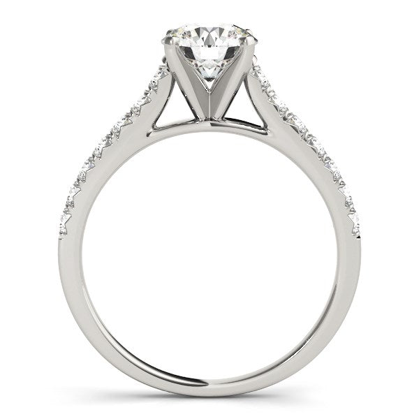 14k White Gold Single Row Band Diamond Engagement Ring (1 1/3 cttw) - The Best Accessory