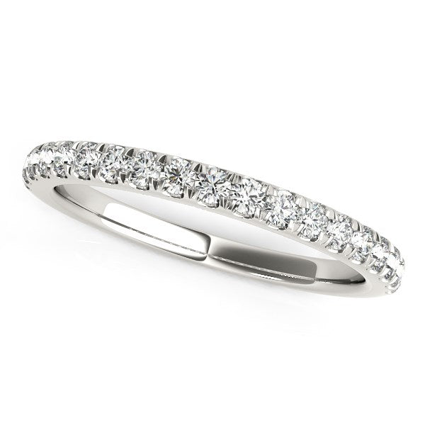 14k White Gold Pave Set Diamond Wedding Ring (1/4 cttw) - The Best Accessory