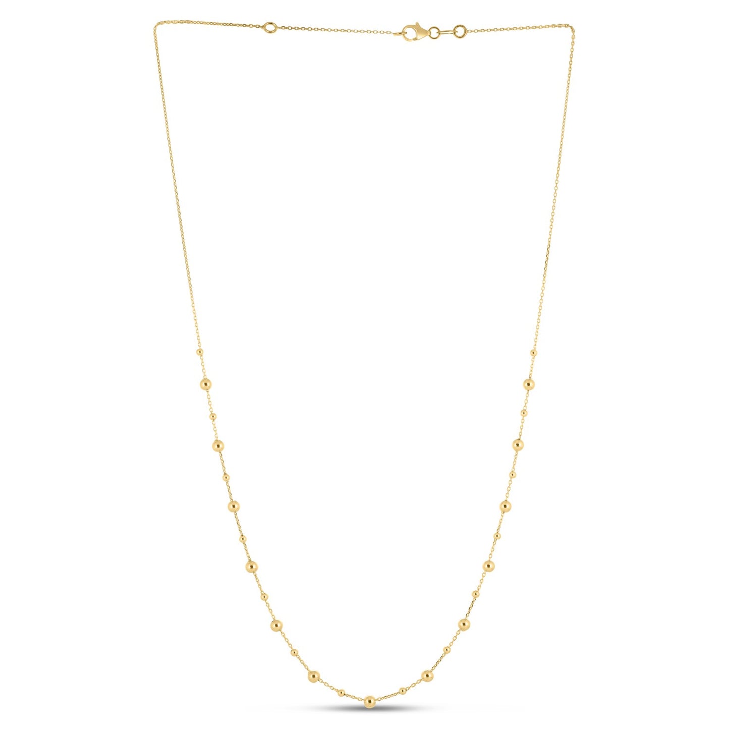 14k Yellow Gold Bead Necklace - The Best Accessory