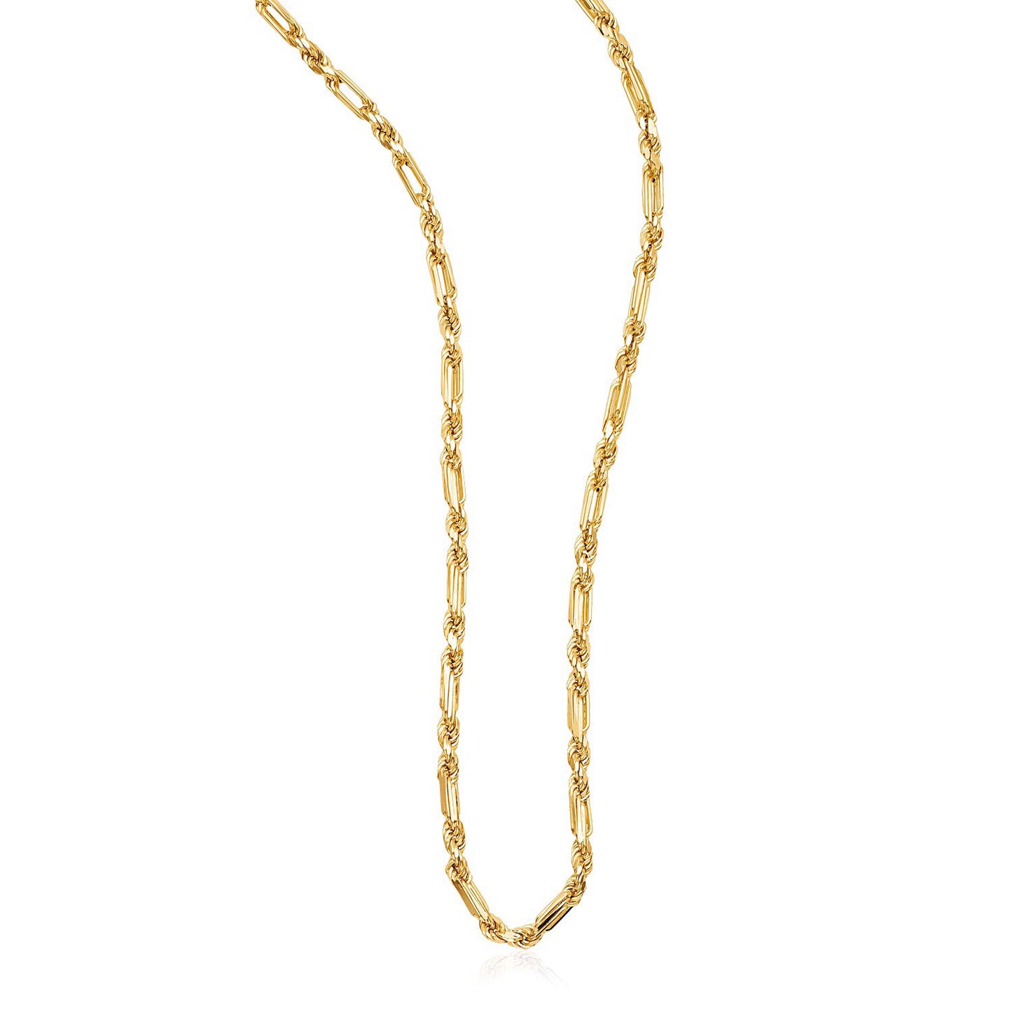 14k Yellow Gold Figaro Chain Necklace - The Best Accessory