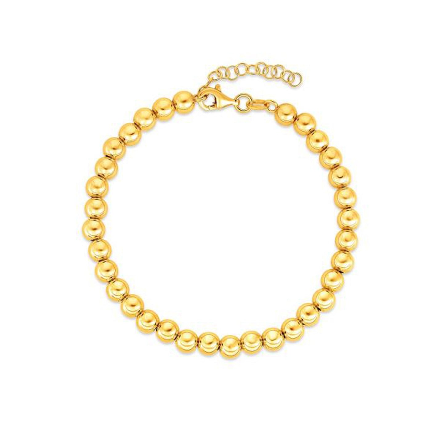 14k Yellow Gold Bead Chain Necklace(5mm) - The Best Accessory