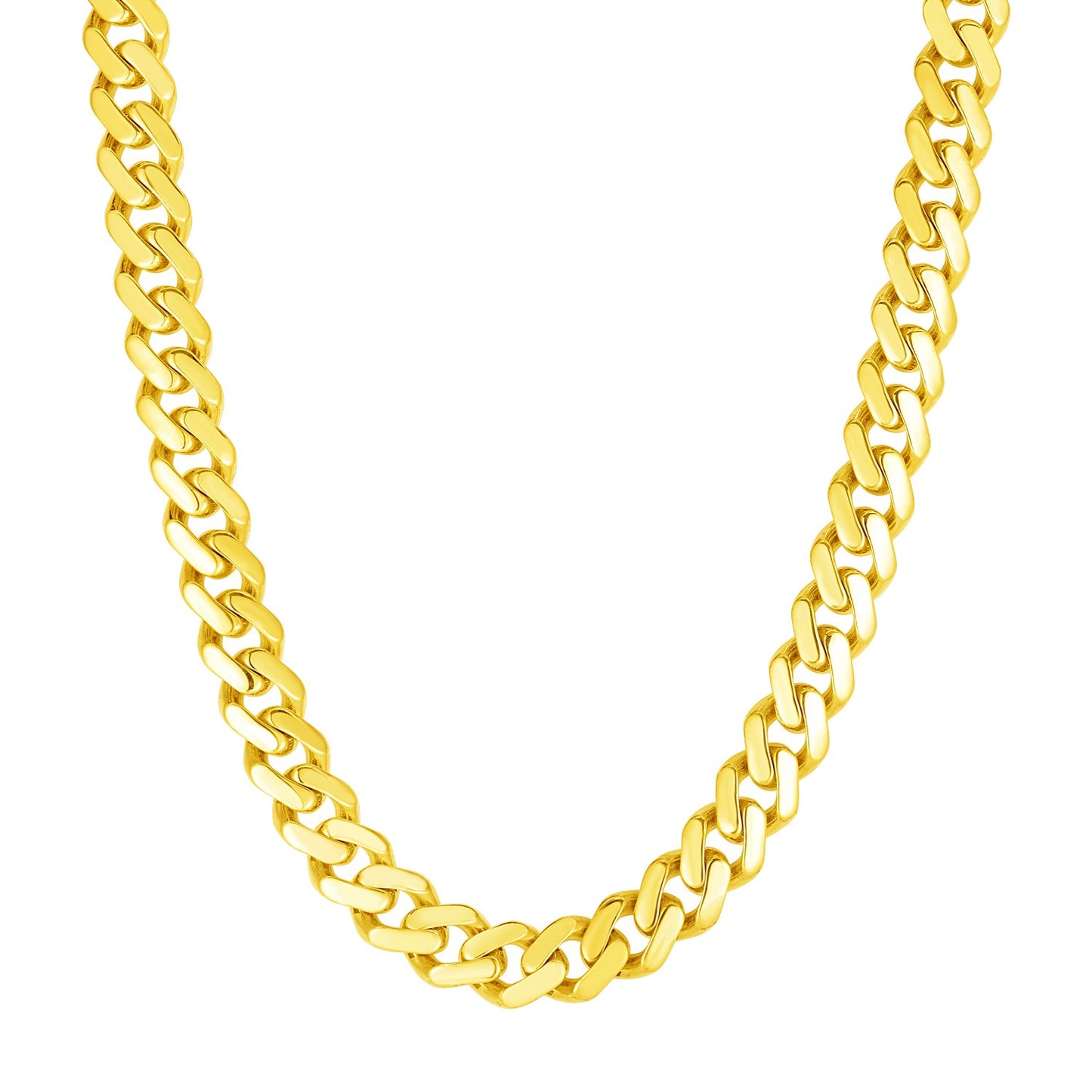 14k Yellow Gold 22 inch Polished Curb Chain Necklace - The Best Accessory
