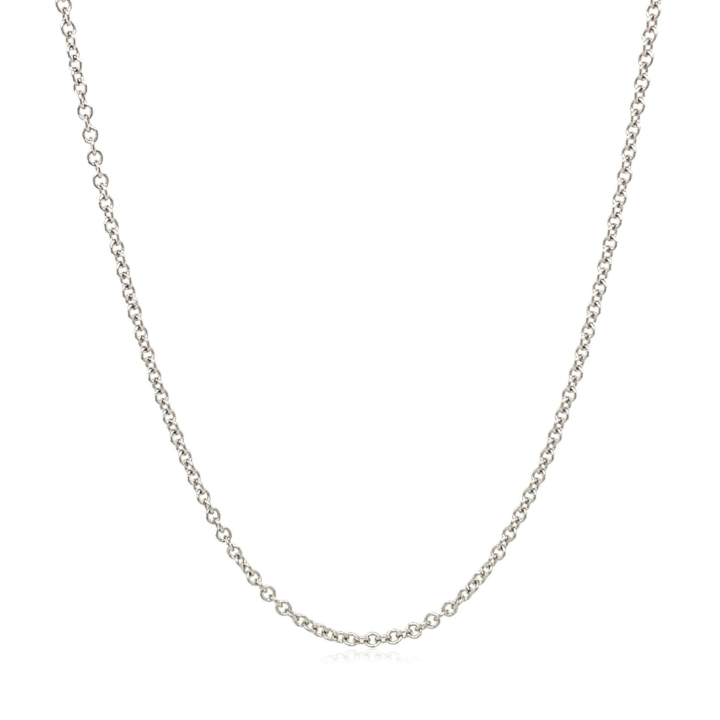 14k White Gold Round Cable Link Chain (1.50 mm) - The Best Accessory