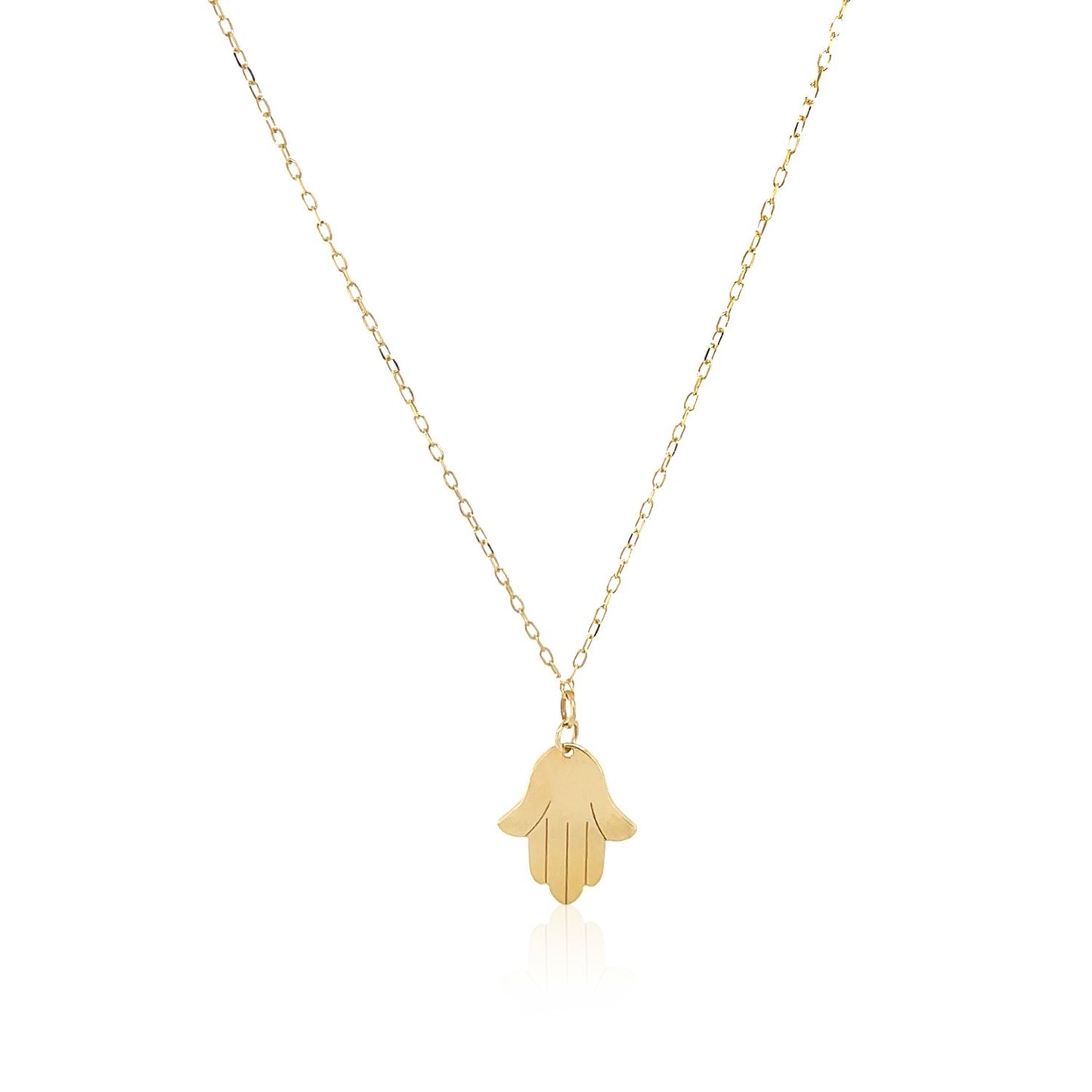14K Yellow Gold Hand of Hamsa Necklace - The Best Accessory