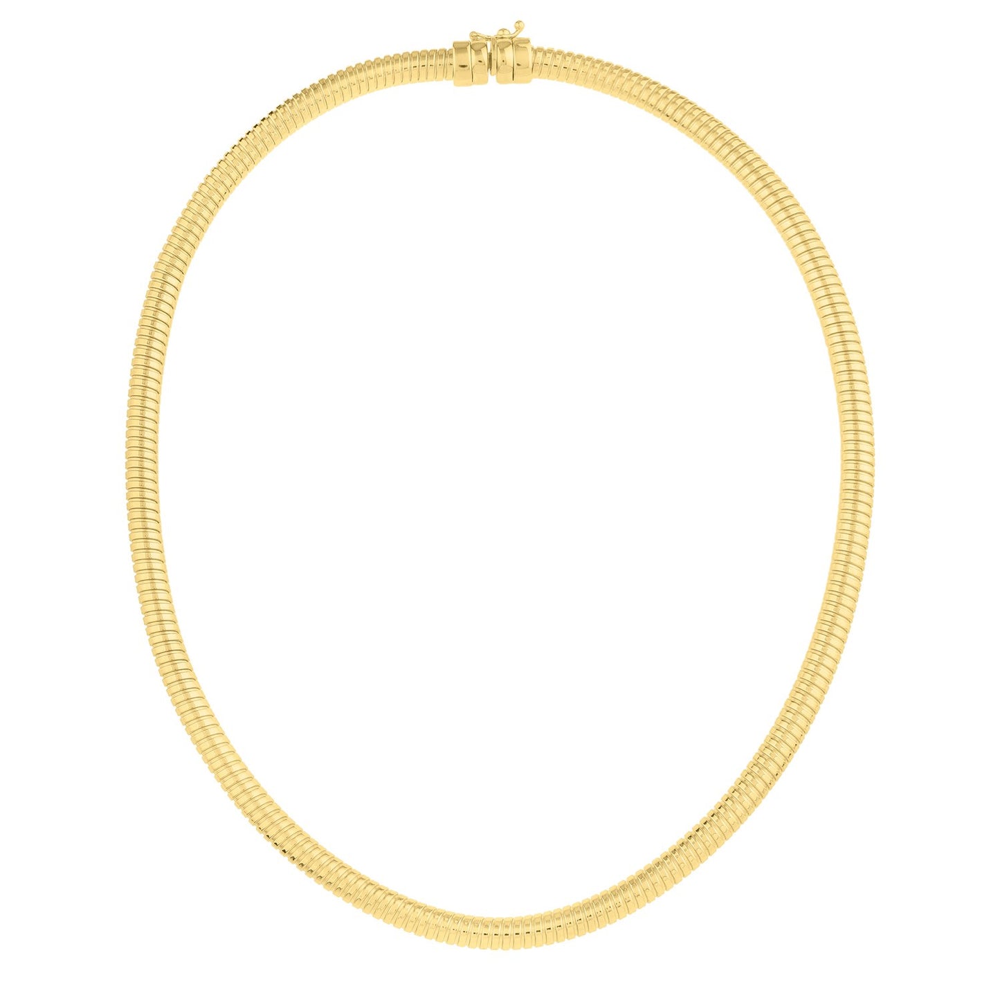 14k Yellow Gold Tubogas Necklace (5.00 mm) - The Best Accessory