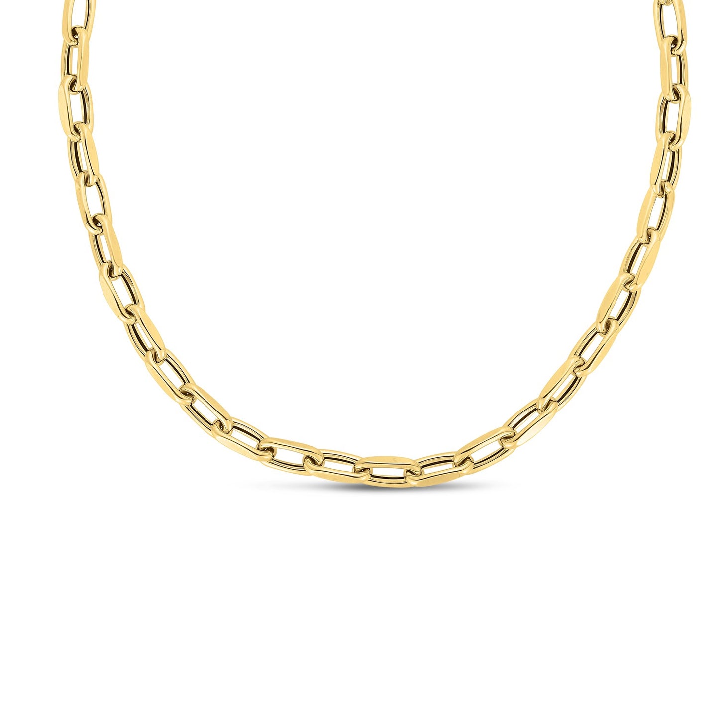 14k Yellow Gold French Cable Link Necklace (6mm) - The Best Accessory