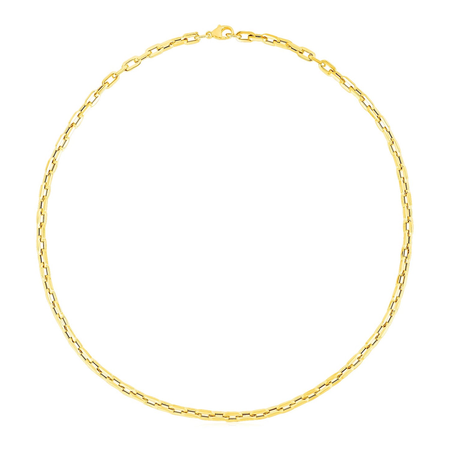 14k Yellow Gold Paperclip Chain Necklace - The Best Accessory