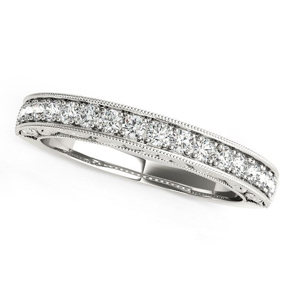 14k White Gold Antique Prong Set Diamond Wedding Ring (1/3 cttw) - The Best Accessory
