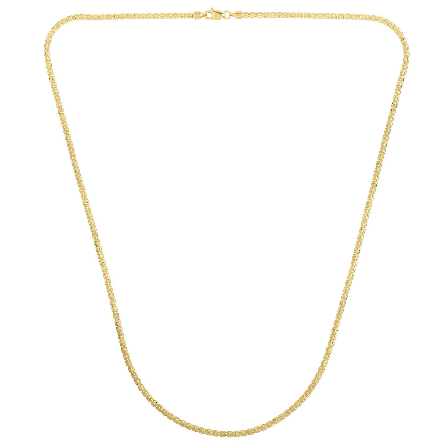 Ice Barrel Chain in 14k Yellow Gold (2.70 mm) - The Best Accessory