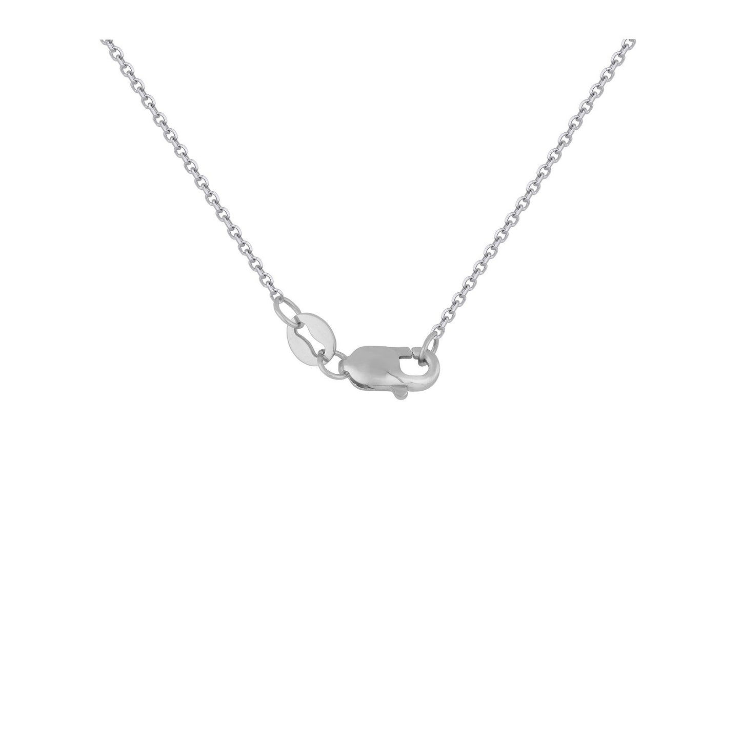 14k White Gold Diamond Studded Circle Pendant with Cut-out (1/3 cttw) - The Best Accessory