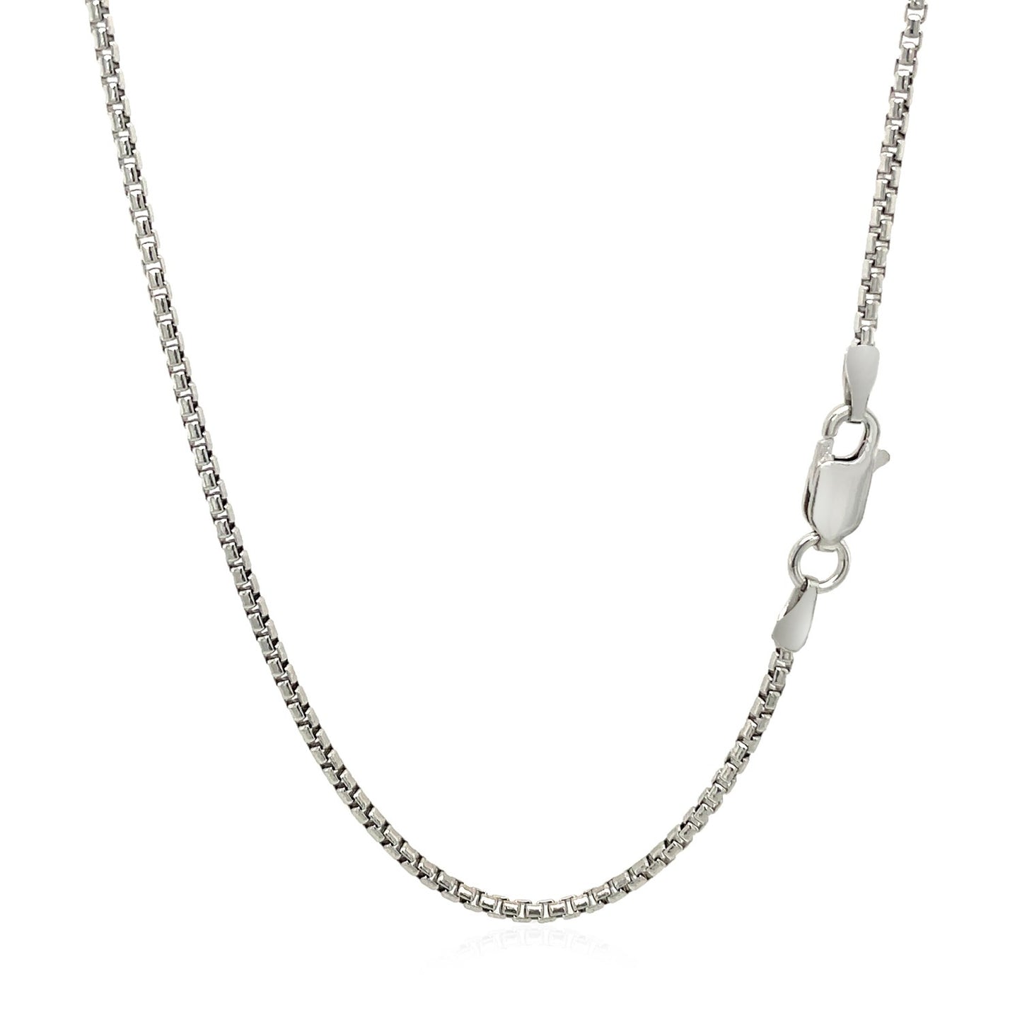 Sterling Silver Rhodium Plated Round Box Chain (1.50 mm) - The Best Accessory