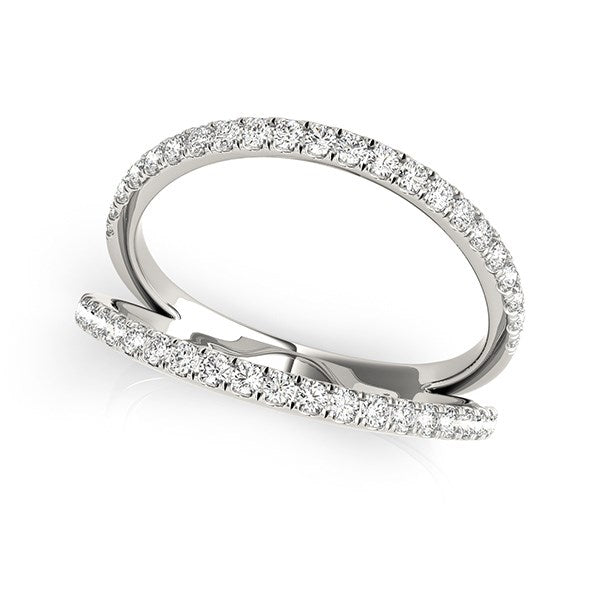 14k White Gold Diamond Split Band Ring (1/4 cttw) - The Best Accessory