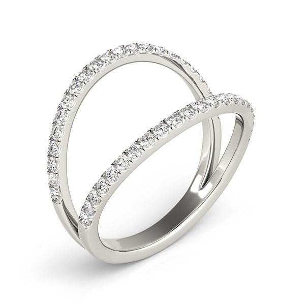 14k White Gold Diamond Split Band Ring (1/4 cttw) - The Best Accessory