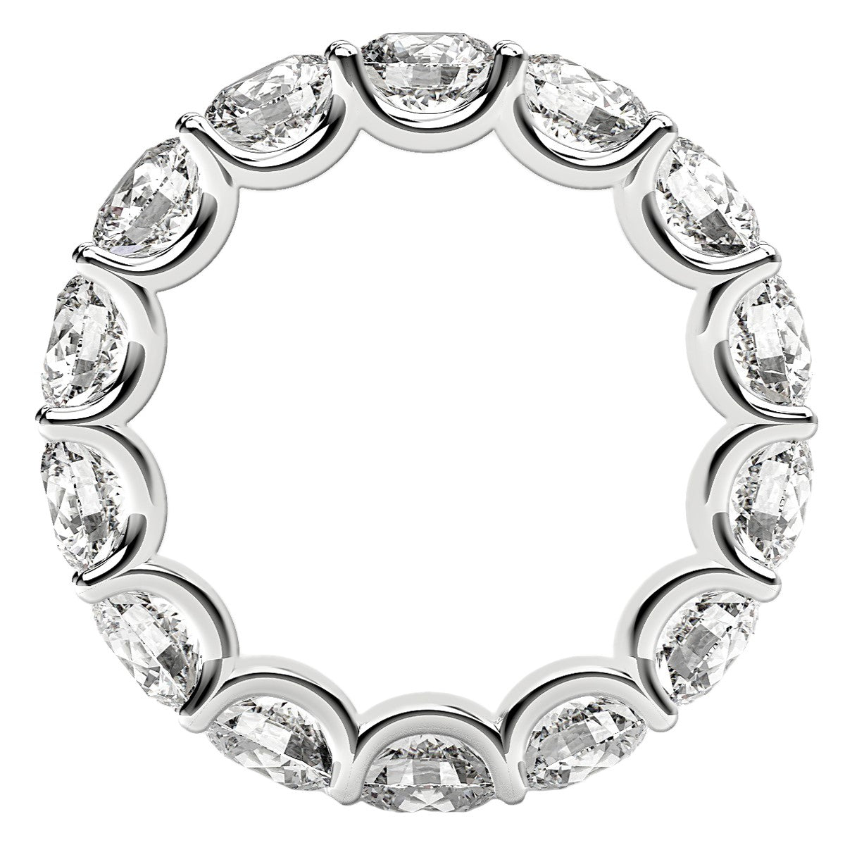 Round Cut Lab Grown Diamond Eternity Ring in 14k White Gold (6 cttw FG/VS2) - The Best Accessory