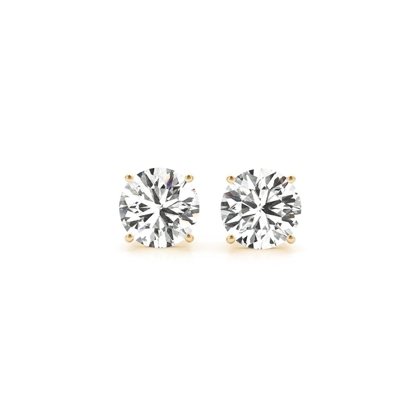 3 cttw Certified IGI Lab Grown Round Diamond Earrings 14k Yellow Gold (G/VS2) - The Best Accessory