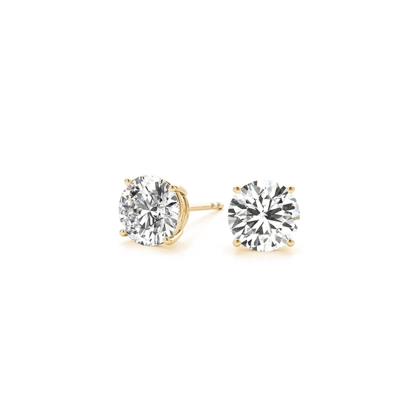 3 cttw Certified IGI Lab Grown Round Diamond Earrings 14k Yellow Gold (G/VS2) - The Best Accessory