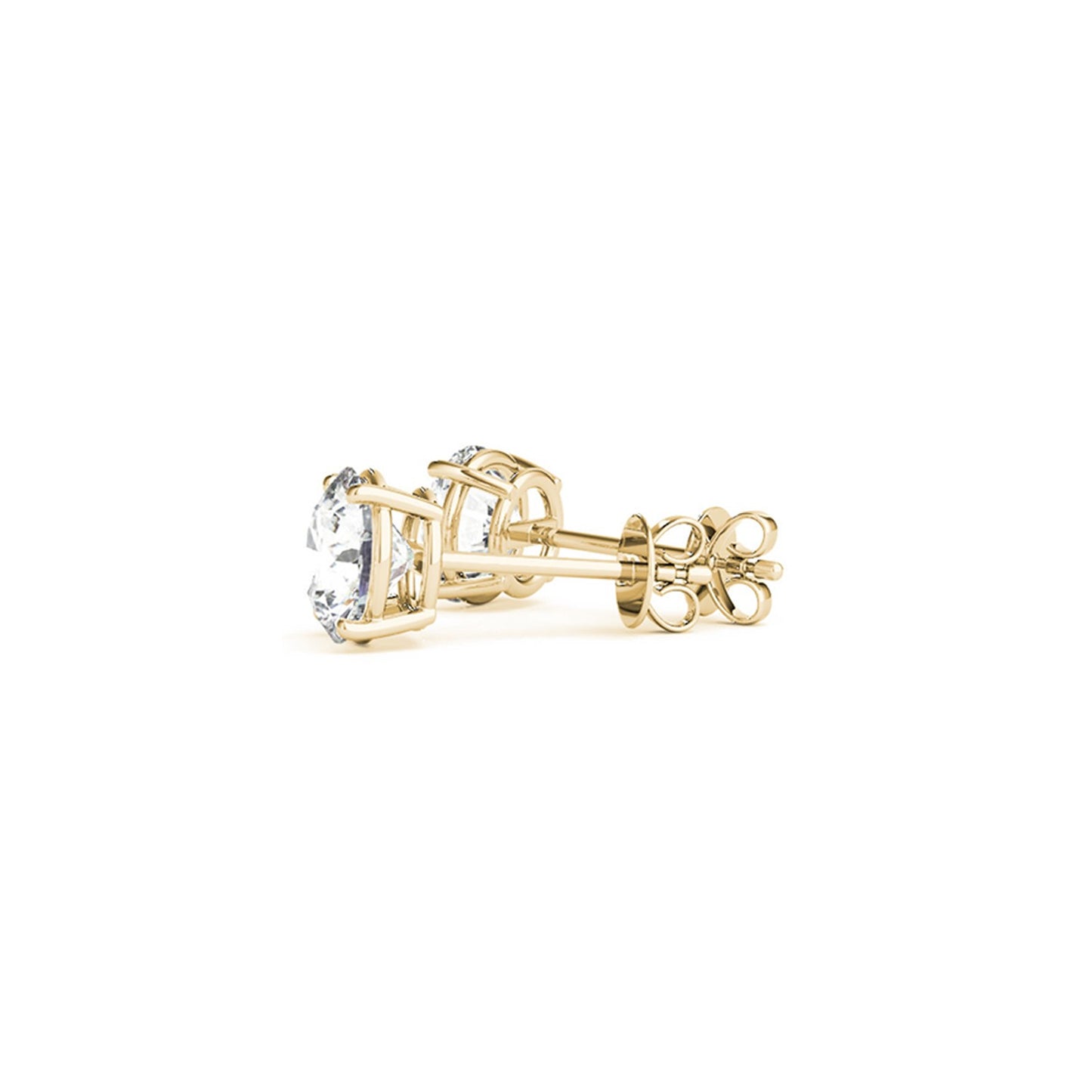 3 cttw Certified IGI Lab Grown Round Diamond Earrings 14k Yellow Gold (G/VS2) - The Best Accessory
