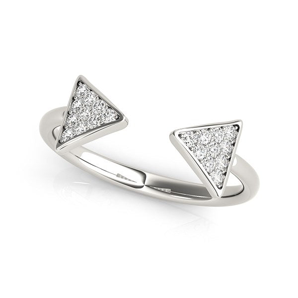 14k White Gold Diamond Arrowhead Open Ring (1/5 cttw) - The Best Accessory