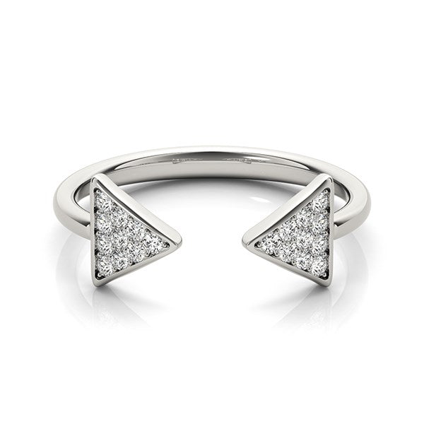 14k White Gold Diamond Arrowhead Open Ring (1/5 cttw) - The Best Accessory