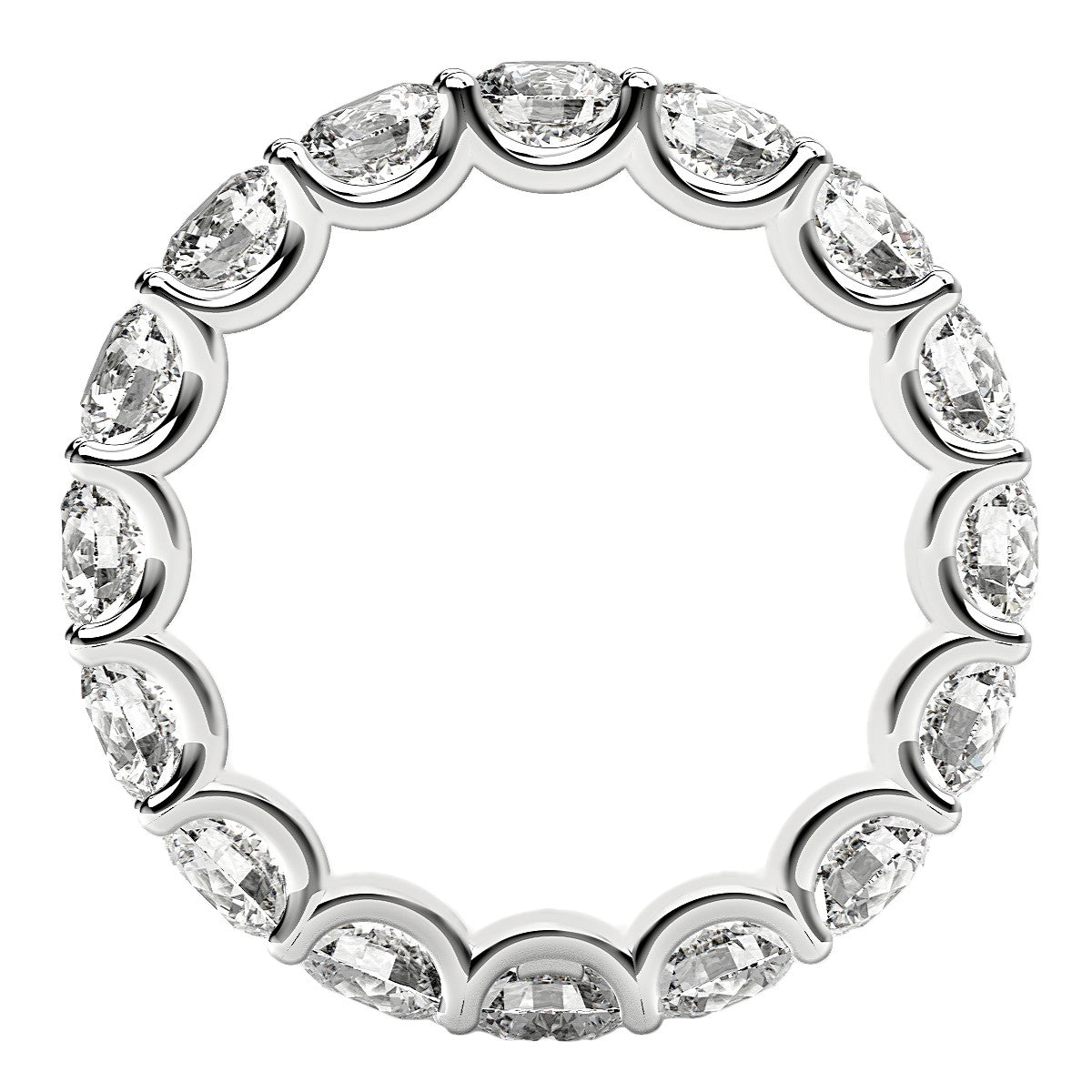 Round Cut Lab Grown Diamond Eternity Ring in 14k White Gold (4 cttw FG/VS2) - The Best Accessory
