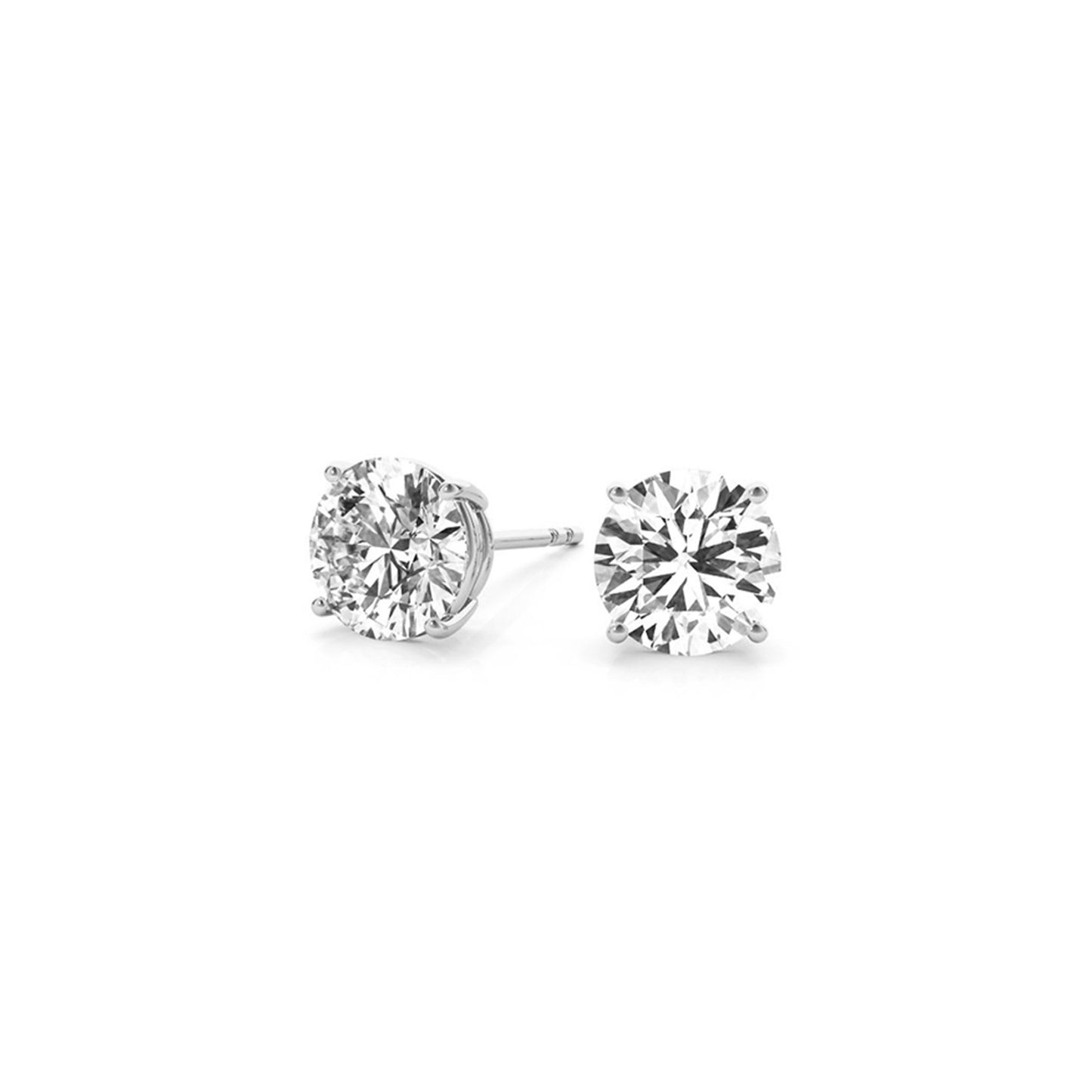 3 cttw Certified IGI Lab Grown Round Diamond Stud Earrings 14k White Gold (G/VS2) - The Best Accessory