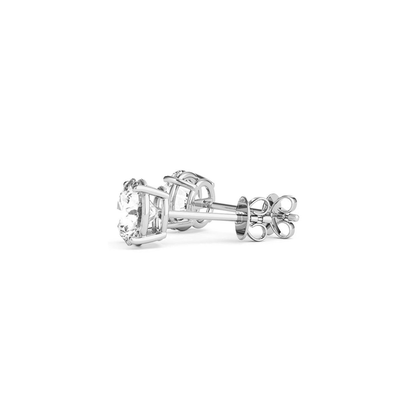 3 cttw Certified IGI Lab Grown Round Diamond Stud Earrings 14k White Gold (G/VS2) - The Best Accessory