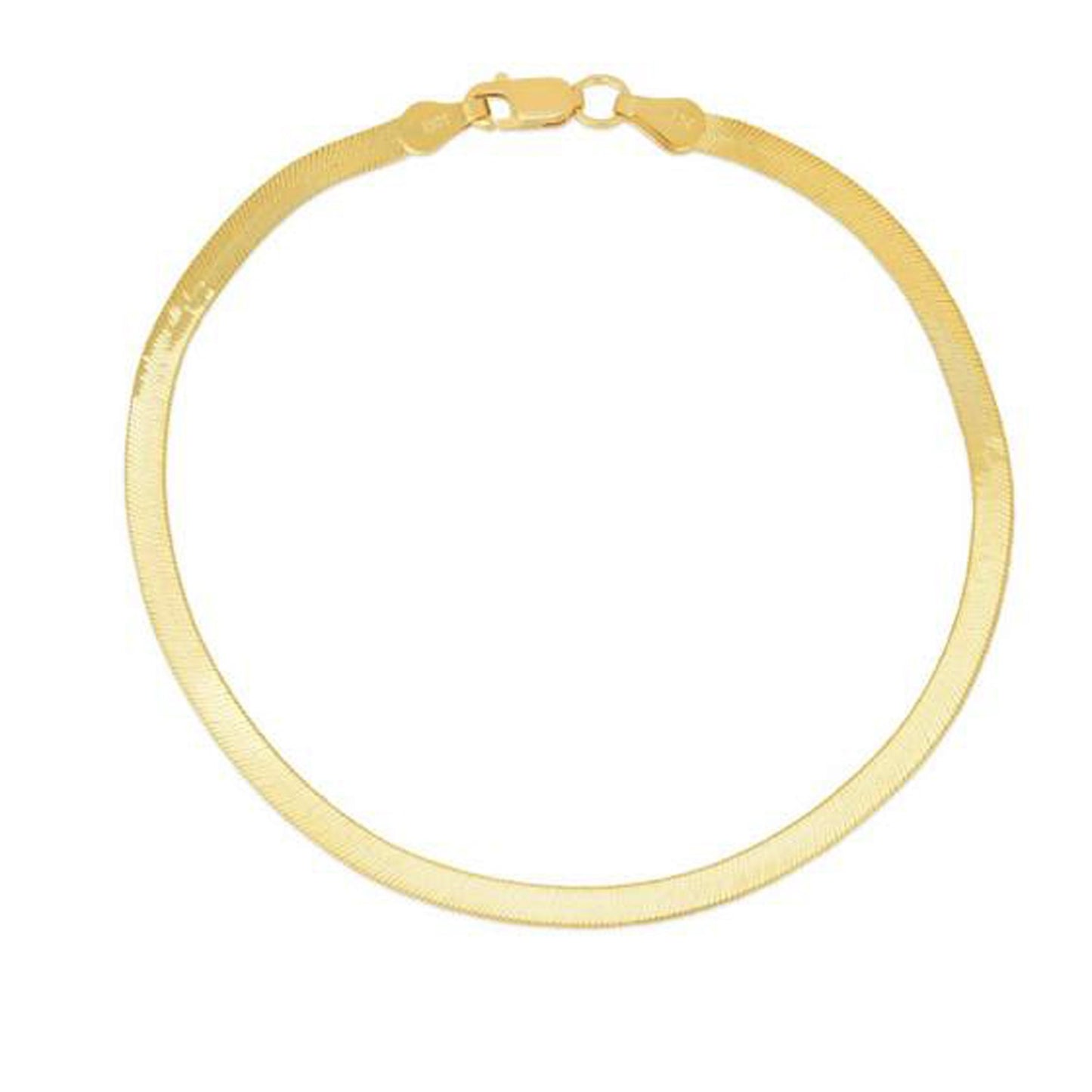 14k Yellow Gold Super Flex Herringbone Bracelet (1.50 mm) - The Best Accessory
