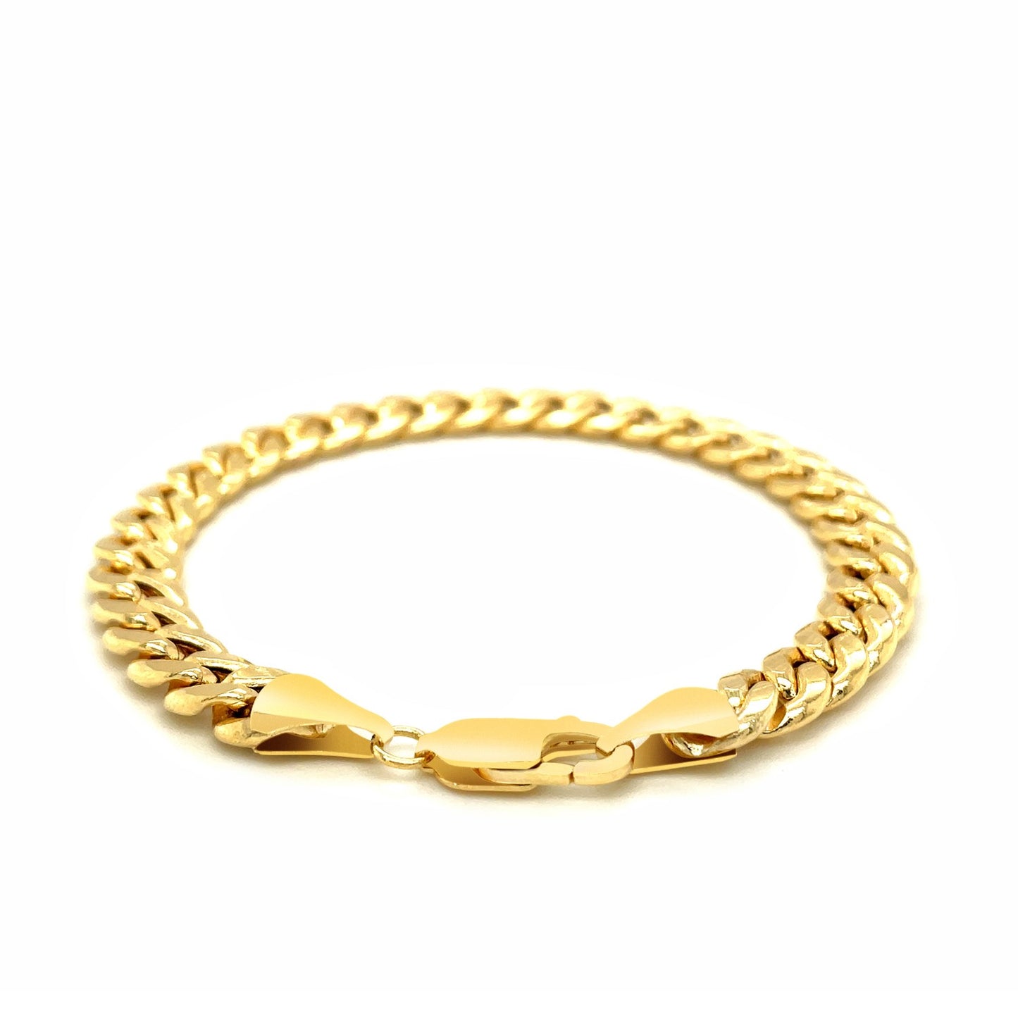 10k Yellow Gold Light Miami Cuban Bracelet (8.00 mm) - The Best Accessory