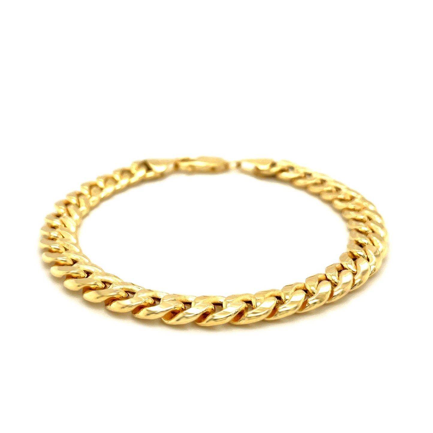 10k Yellow Gold Light Miami Cuban Bracelet (8.00 mm) - The Best Accessory