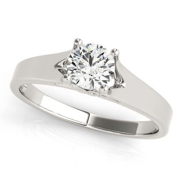 14k White Gold Prong Set Style Solitaire Diamond Engagement Ring (1/2 cttw) - The Best Accessory