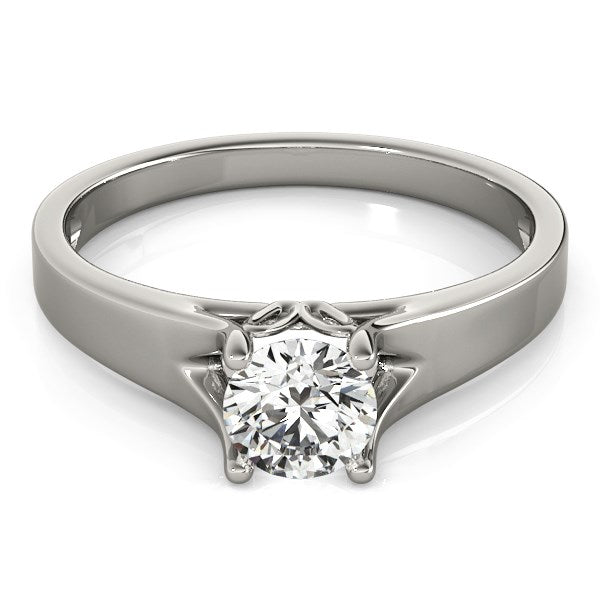 14k White Gold Prong Set Style Solitaire Diamond Engagement Ring (1/2 cttw) - The Best Accessory