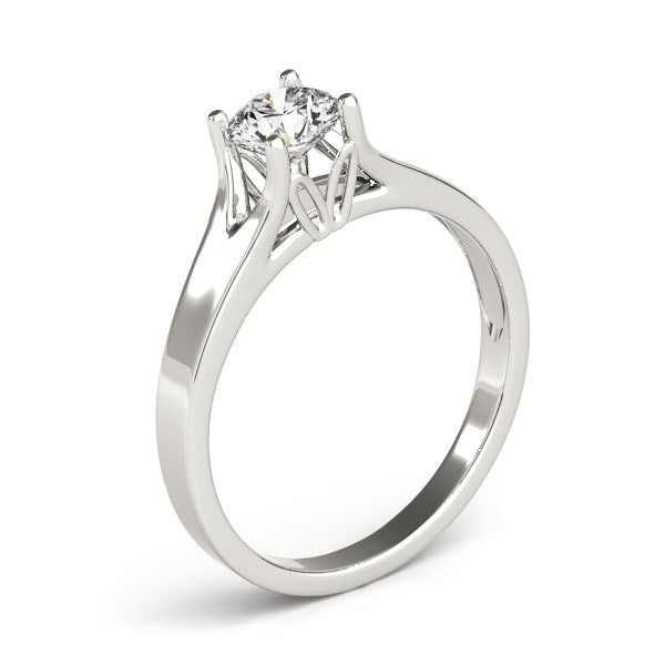 14k White Gold Prong Set Style Solitaire Diamond Engagement Ring (1/2 cttw) - The Best Accessory