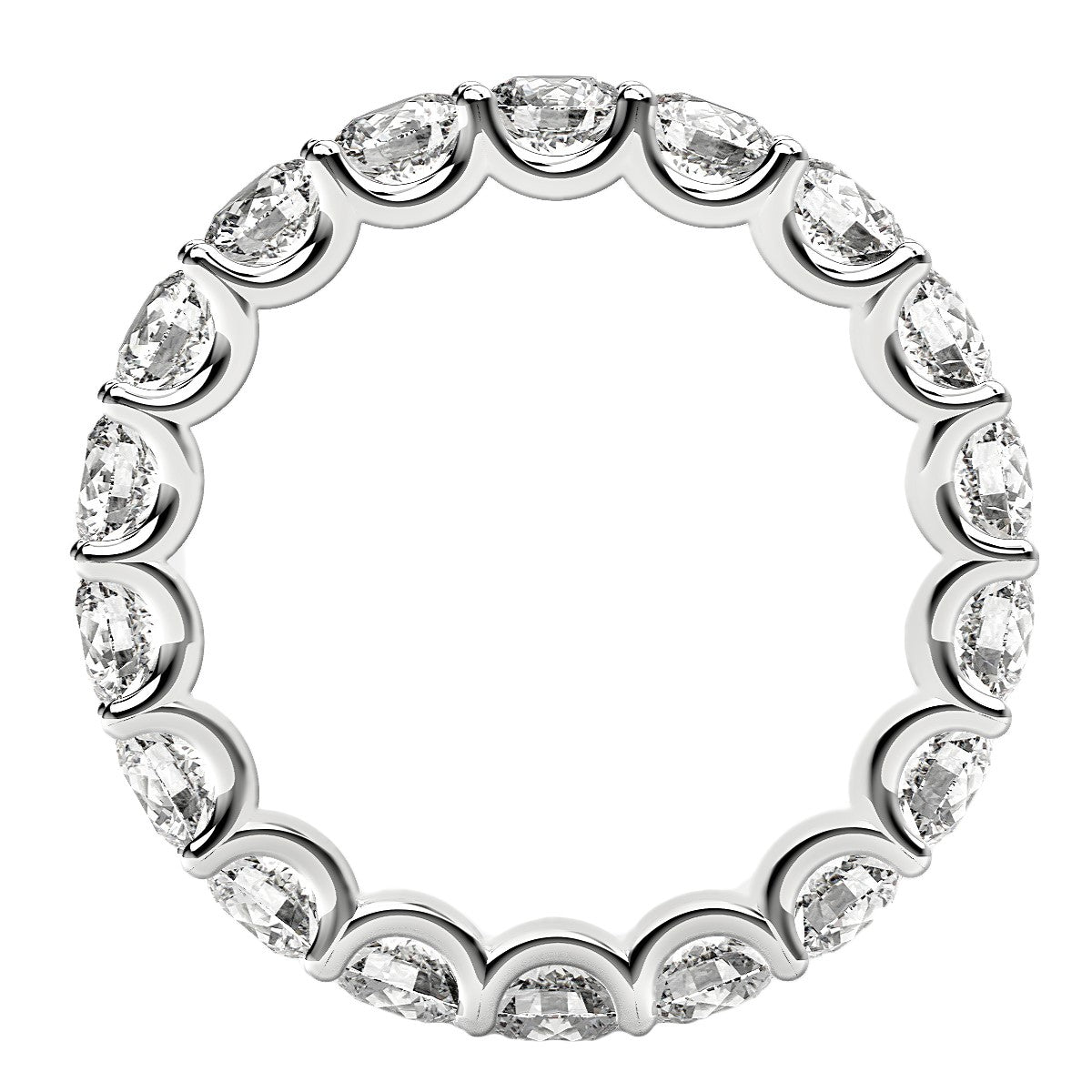 Round Cut Lab Grown Diamond Eternity Ring in 14k White Gold (2 cttw FG/VS2) - The Best Accessory