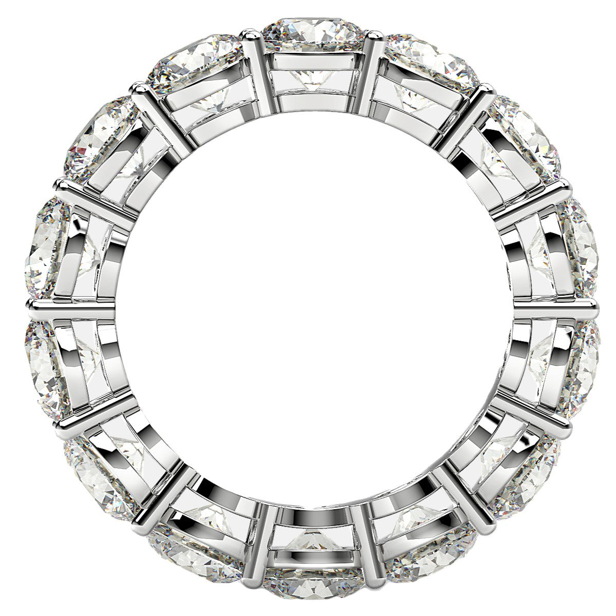 Round Cut Lab Grown Diamond Eternity Ring in 14k White Gold (6 cttw FG/VS2) - The Best Accessory