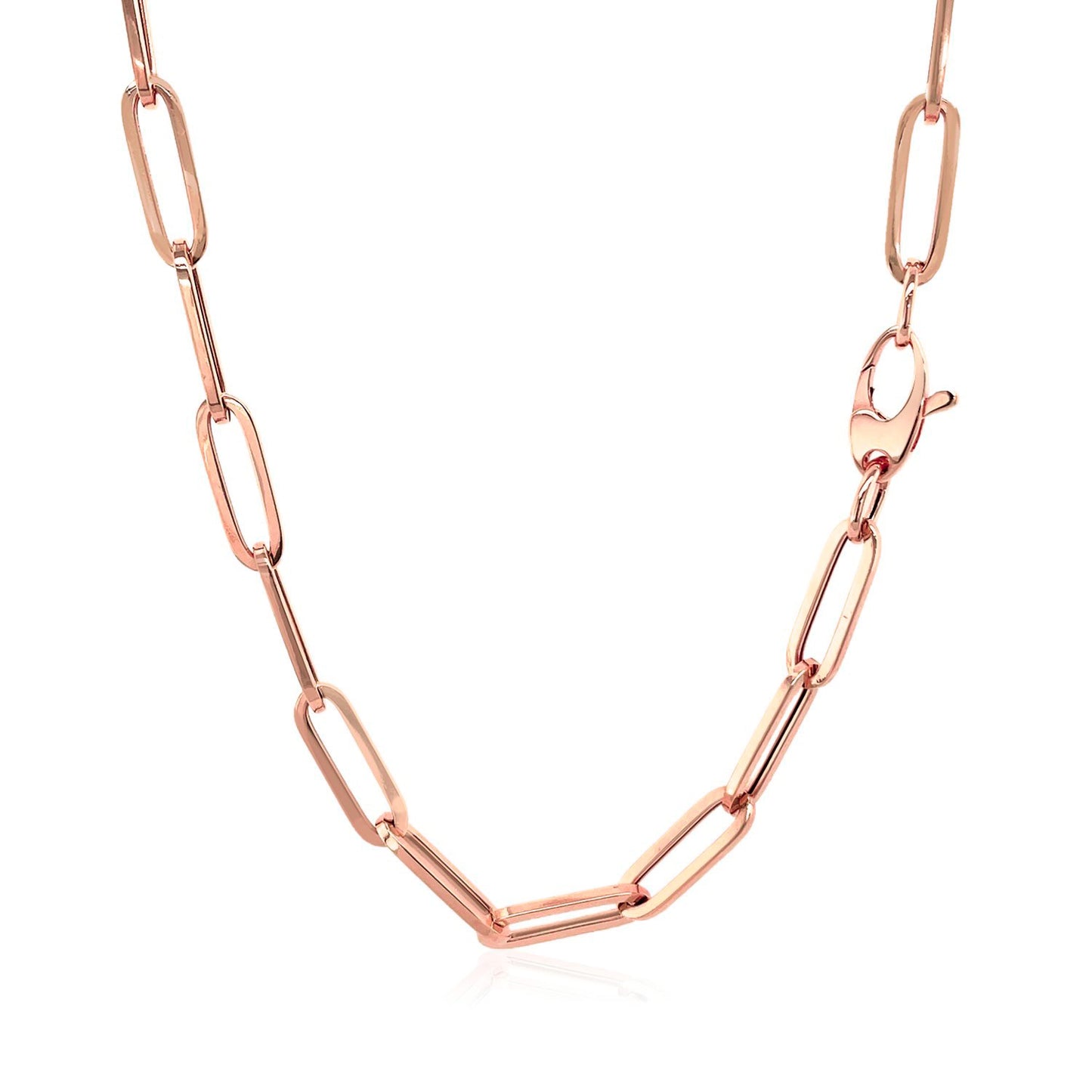 14K Rose Gold Bold Paperclip Chain (4.2 mm) - The Best Accessory