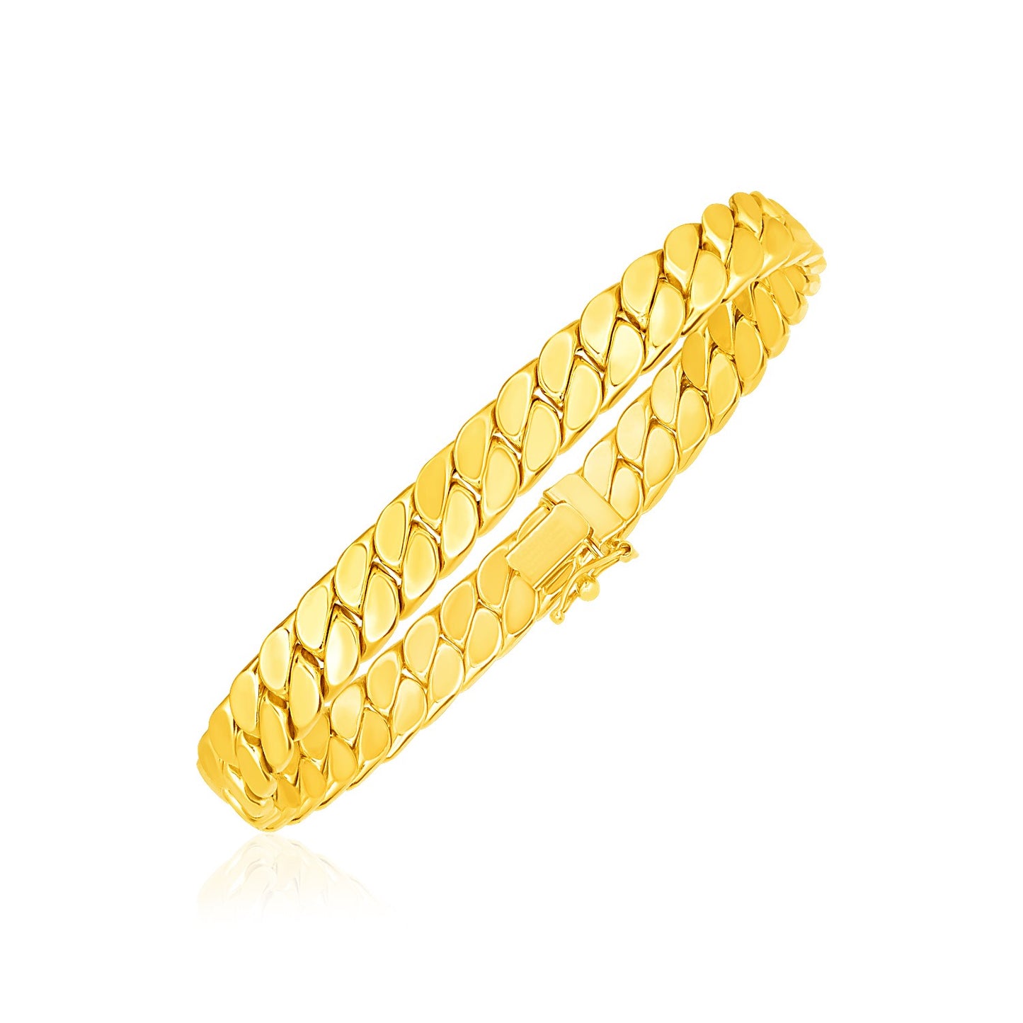 14k Yellow Gold 8 inch Mens Curb Chain Bracelet (8.00 mm) - The Best Accessory