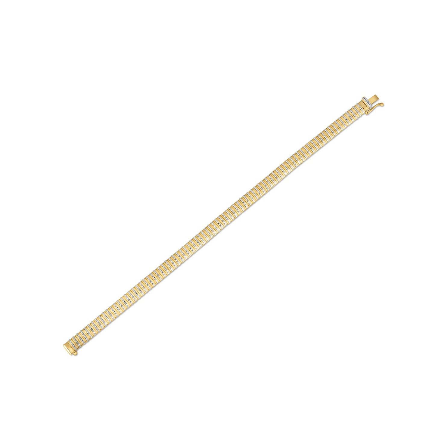14k Yellow Gold Diamante Flex Bracelet (5.80 mm) - The Best Accessory