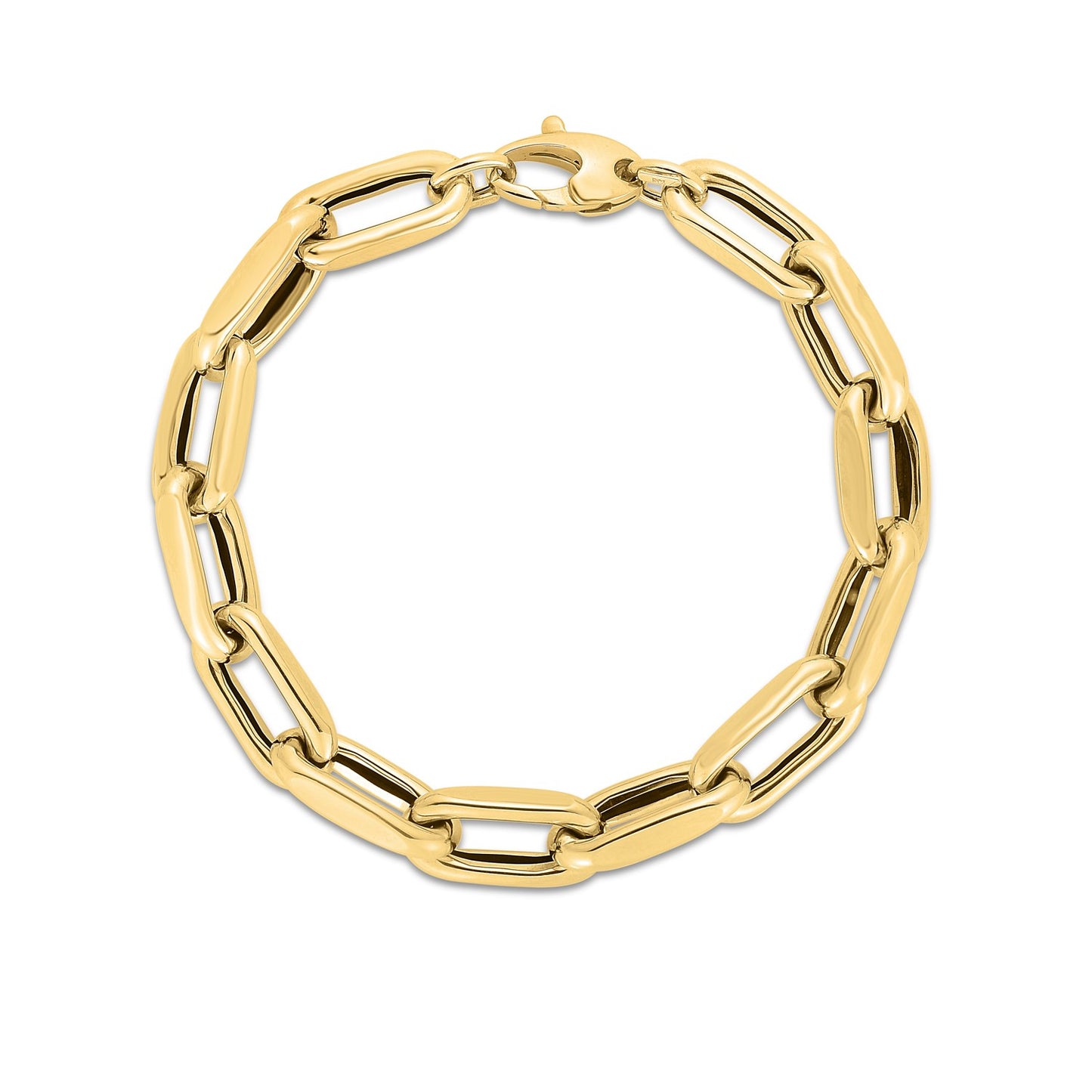 14k Yellow Gold French Cable Link Bracelet (9.00 mm) - The Best Accessory