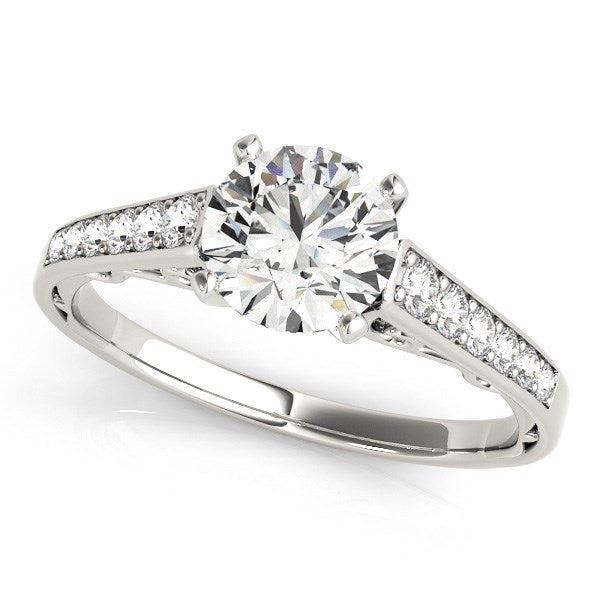 14k White Gold Cathedral Design Diamond Engagement Ring (1 1/4 cttw) - The Best Accessory