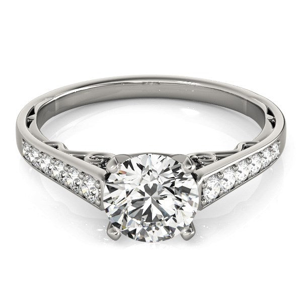 14k White Gold Cathedral Design Diamond Engagement Ring (1 1/4 cttw) - The Best Accessory