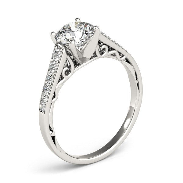 14k White Gold Cathedral Design Diamond Engagement Ring (1 1/4 cttw) - The Best Accessory
