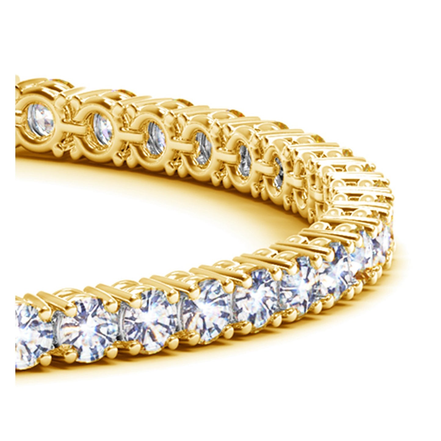 Lab Grown Round Diamond Tennis Bracelet in 14k Yellow Gold (8 cctw F/G VS2/SI1) - The Best Accessory