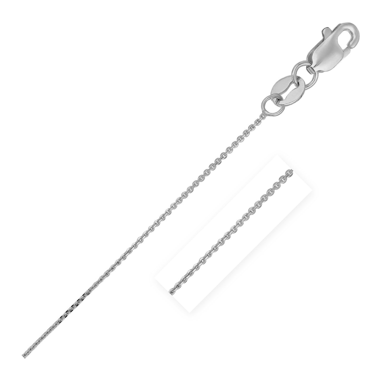14k White Gold Cable Link Chain (0.50 mm) - The Best Accessory
